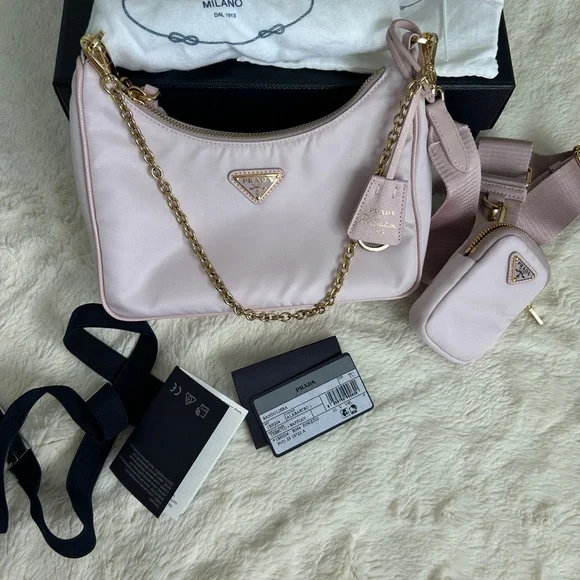 ハンドバッグ PRADA  Prada Handbags Women Leather Pink/Alabaster Alabaster Pink Small Prada Galleria Saffiano Leather Bag | PRADA